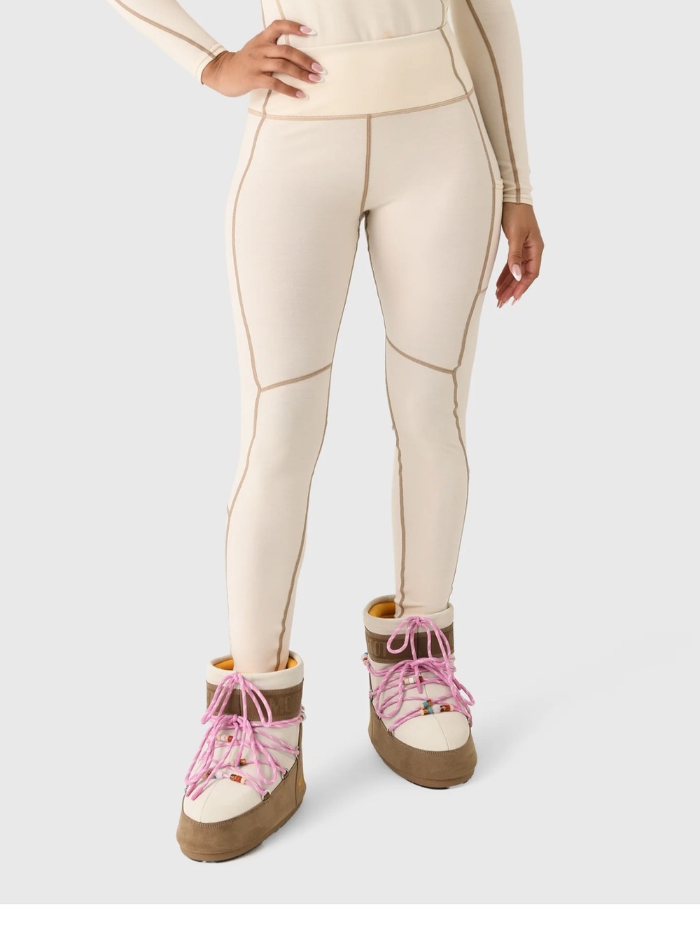 Halfdays Hallie Legging in Oat Milk - NWT